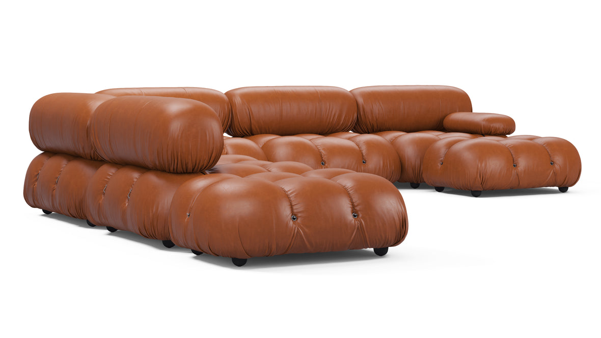 Belia Sectional - Belia Large Sectional, Right Corner, Tan Premium Leather