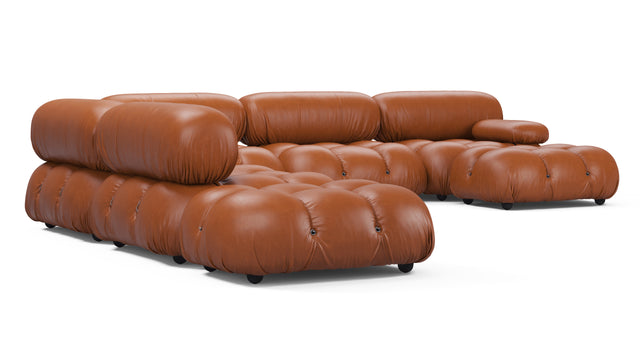 Belia Sectional - Belia Large Sectional, Right Corner, Tan Premium Leather