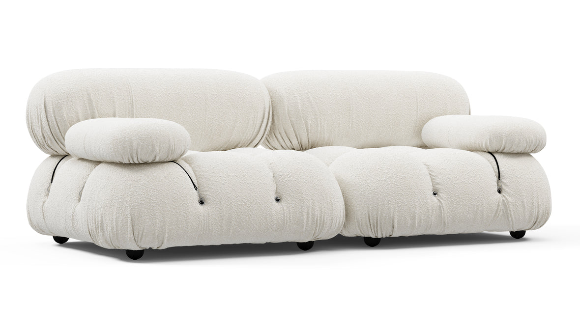 Belia Two Seater Sofa, White Boucle | Interior Icons