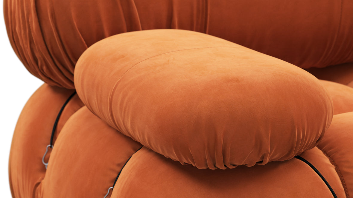 Belia - Belia Open End Sofa, Right, Apricot Velvet