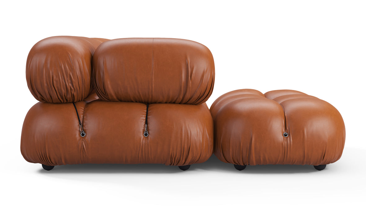 Belia Sectional - Belia Sectional, Left Chaise, Tan Premium Leather