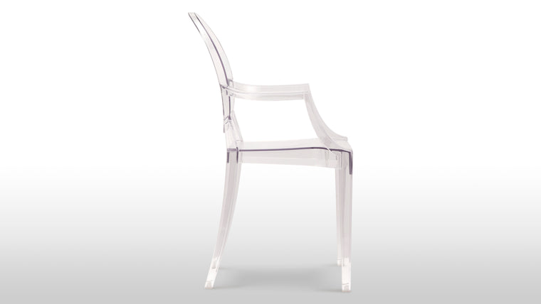 Accessible furnishings|The Ghost Chair's success is derived from its ability to create beautifully versatile furnishings that are accessible to many, just not the very wealthy.
