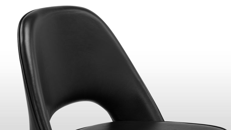 CURVES AHEAD | Ergonomically curved to support the back, this premium office chair is as comfortable as it is stylish. Place this iconic design in your home office for a superior working experience.
