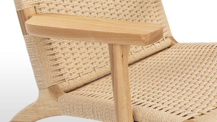 Expertly Crafted | Robust hand-woven upholstery softens the look of the heavy the durable ash frame. Made from high quality natural materials, this chair is made for longevity.
