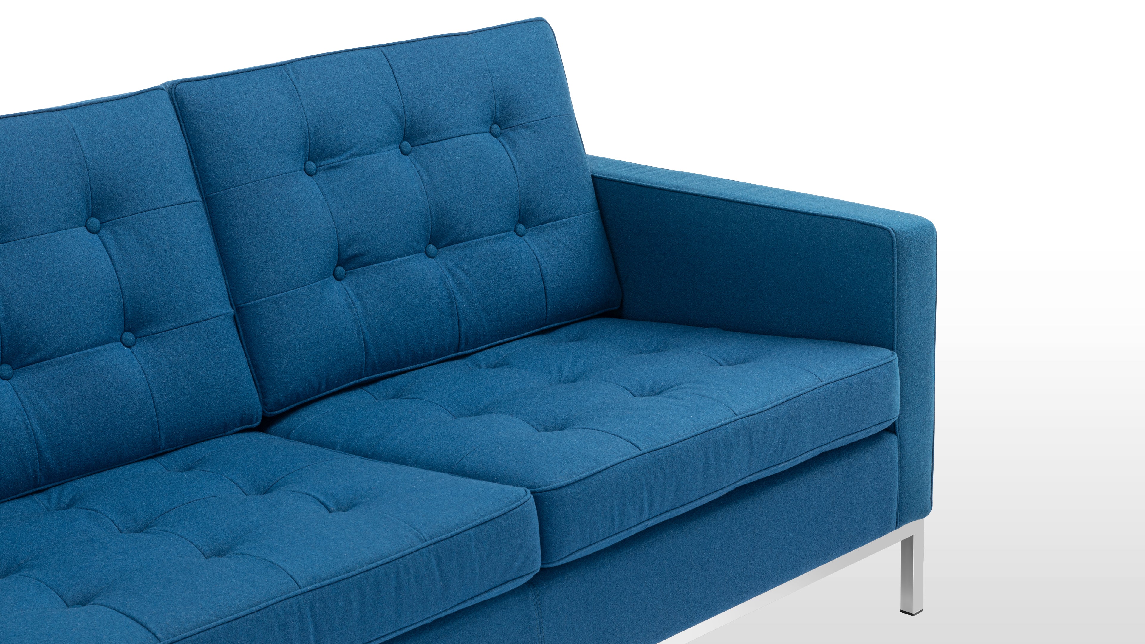 Florence Three Seater Sofa, Indigo Blue Wool | Interior Icons