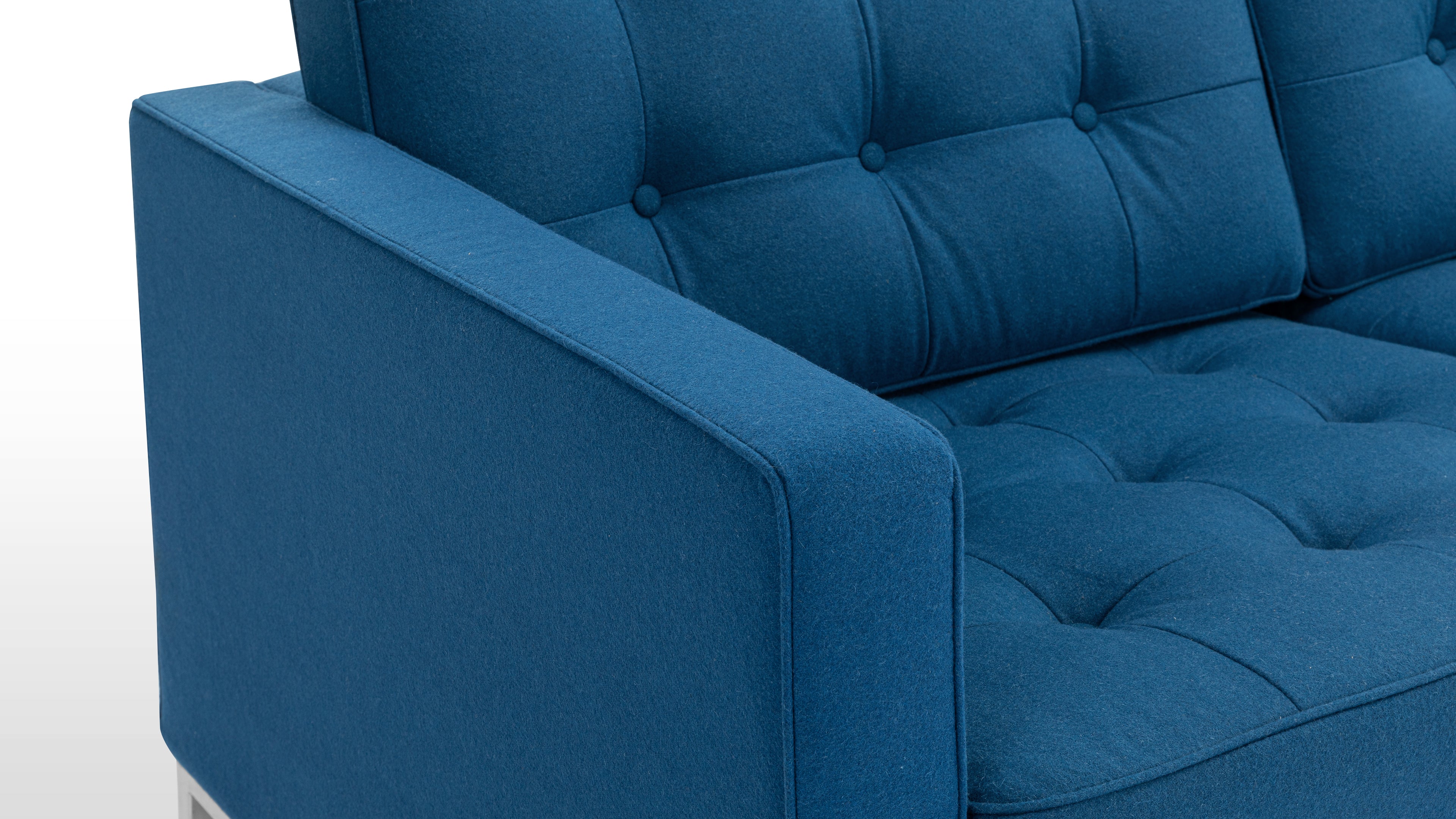 Florence Three Seater Sofa, Indigo Blue Wool | Interior Icons