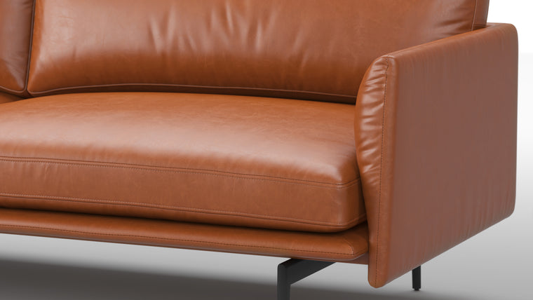 Designed for Comfort|In addition to a spacious, deep seat that’s filled with foam for exceptional comfort and support, the Toriko Three-Person Sofa rests on powder-coated metal legs. The strong base enhances this piece’s level of relaxation even further.
