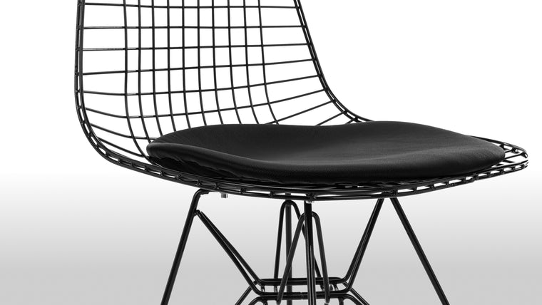 Comfort Meets Craftsmanship | Precision-welded steel makes up the ergonomic wire frame of this chair. Paired with a classic leather seat, for everyday comfort, the Wire chair is beloved for its fusion of engineering acumen and style.  
