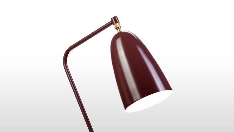 CUSTOMIZED LIGHTING | Thanks to its convenient swiveling head, the Grasshopper Floor Lamp provides glare-free illumination right where you need it. Ideal for living areas, studies and offices, the lamp easily adjusts for virtually any task.
