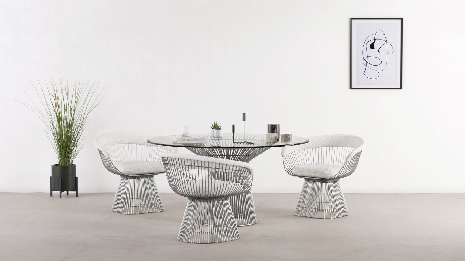 Minimalism meets industrial flair|Inspired by American architect and interior designer Platner, this revolutionary chair is a modern marvel. The meticulously constructed seating solution appeals to the minimalist at heart, but the industrial vibe it portrays is undeniable. It’s the perfect fusion of form and function.
