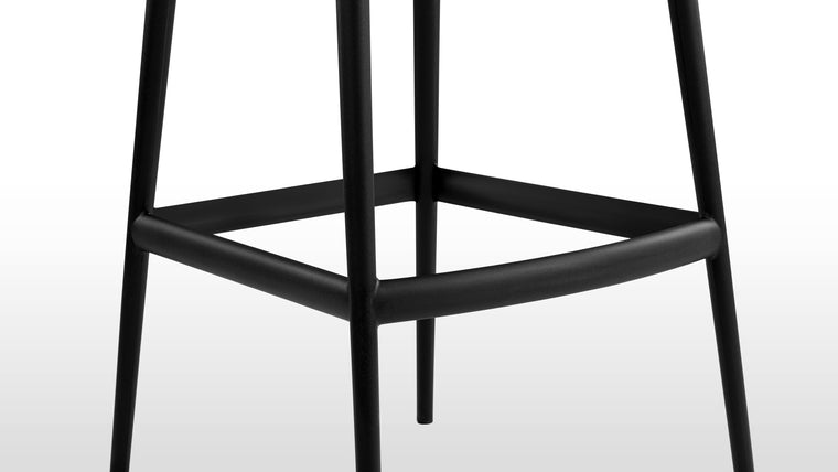 Stylish Silhouette | The Masters Bar Stool, while intricate, is surprisingly simple in design. Free of any visible joinery, it is a design that evokes fluidity and a sense of kineticism. The curvaceous, layered backrest is reminiscent of organic forms, which contrasts playfully with the industrial material choice.
