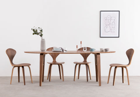 Norman - Norman Oval Dining Table, Walnut