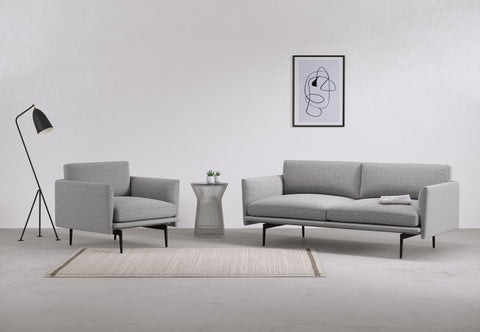 Toriko - Toriko Lounge Chair, Light Gray Wool